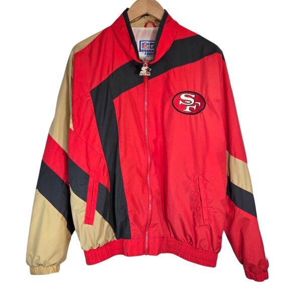 Vintage 90s NFL San Francisco 49ers Starter Pro Line Windbreaker Jacket - Picture 1 of 10